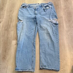 Abercrombie & Fitch Blue Baggy Jeans